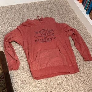 Patagonia Brick Red Graphic Hoodie